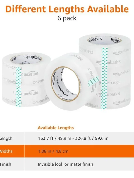 Ultimate 6-Pack Crystal Clear Packing Tape 1.88" x 109 Yards for Secure Sealing - Picture 5 of 9